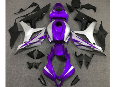 Aftermarket 2007-2008 Purple and Silver OEM Style Honda CBR600RR Motorcycle Fairings