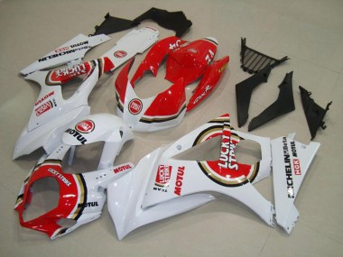 Aftermarket 2007-2008 Red Lucky Strike Suzuki GSXR 1000 Motorcycle Fairings