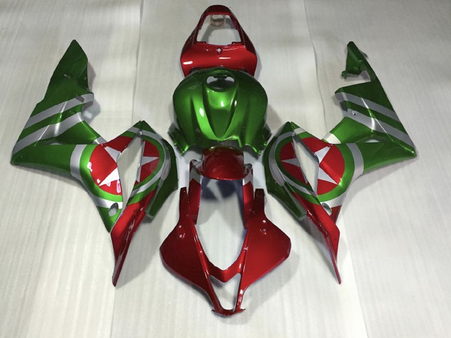 Aftermarket 2007-2008 Red and Green Captain America Honda CBR600RR Motorcycle Fairings