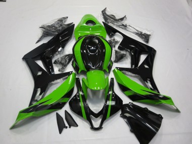 Aftermarket 2007-2008 Vibrant Green and Black Honda CBR600RR Motorcycle Fairings