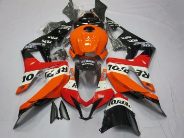 Aftermarket 2007-2008 Vibrant Orange Repsol Honda CBR600RR Motorcycle Fairings