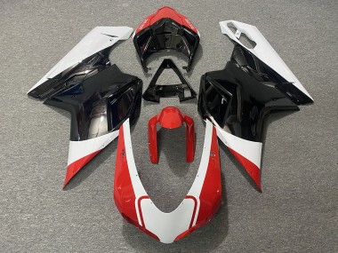Aftermarket 2007-2012 Gloss Red White and Black Ducati 848 1098 1198 Motorcycle Fairings