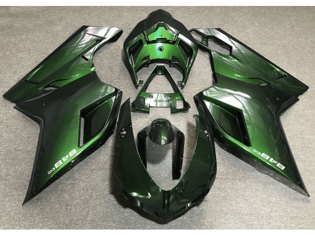 Aftermarket 2007-2012 Deep Green Ducati 848 1098 1198 Motorcycle Fairings