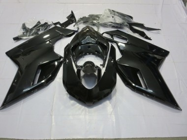 Aftermarket 2007-2012 Gloss Black Ducati 848 1098 1198 Motorcycle Fairings