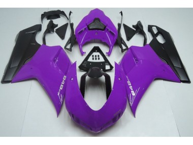 Aftermarket 2007-2012 Gloss Purple & Black Ducati 848 1098 1198 Motorcycle Fairings