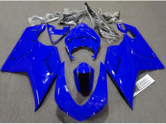 Aftermarket 2007-2012 Plain Gloss Blue Ducati 848 1098 1198 Motorcycle Fairings