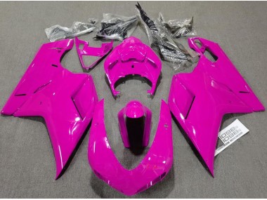 Aftermarket 2007-2012 Plain Gloss Pink Ducati 848 1098 1198 Motorcycle Fairings