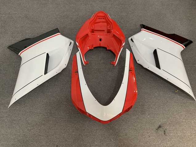 Aftermarket 2007-2012 Red White Ducati 848 1098 1198 Motorcycle Fairings