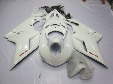 Aftermarket 2007-2012 White Pearl Ducati 848 1098 1198 Motorcycle Fairings