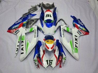 Aftermarket 2008-2010 Fixi Blue Suzuki GSXR 600-750 Motorcycle Fairings