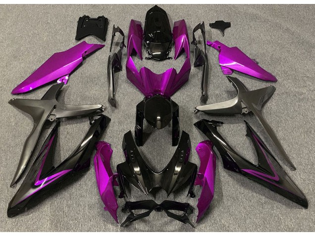 Aftermarket 2008-2010 Gloss Pink & Green R Suzuki GSXR 600-750 Motorcycle Fairings