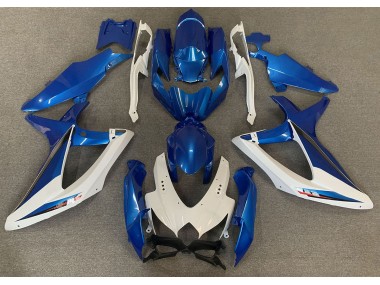 Aftermarket 2008-2010 OEM Style Blue and White Suzuki GSXR 600-750 Motorcycle Fairings