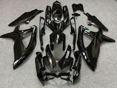 Aftermarket 2008-2010 Pearl Black & White Suzuki GSXR 600-750 Motorcycle Fairings