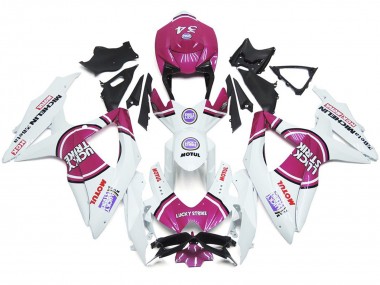 Aftermarket 2008-2010 Pink 34 Lucky Strike Suzuki GSXR 600-750 Motorcycle Fairings