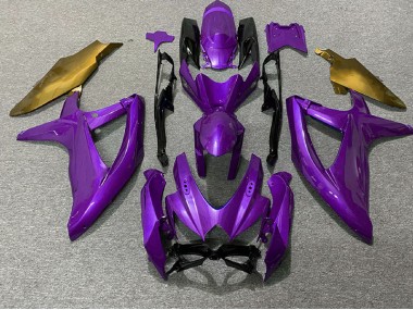 Aftermarket 2008-2010 Purple and Gold Suzuki GSXR 600-750 Motorcycle Fairings