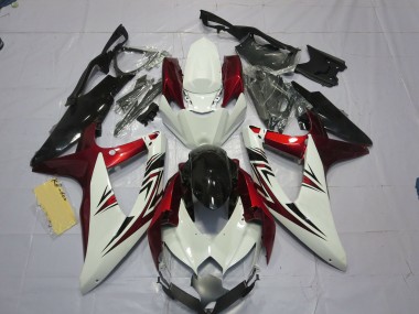 Aftermarket 2008-2010 Red White Black Suzuki GSXR 600-750 Motorcycle Fairings