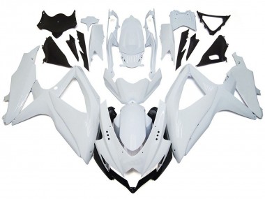 Aftermarket 2008-2010 Shining Gloss White Suzuki GSXR 600-750 Motorcycle Fairings