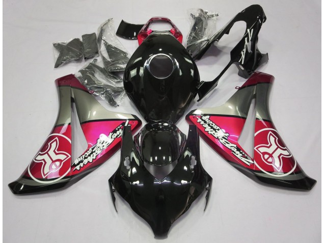 Aftermarket 2008-2011 Candy Red on Black Custom Honda CBR1000RR Motorcycle Fairings