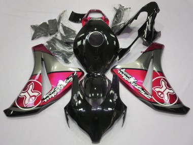 Aftermarket 2008-2011 Candy Red on Black Custom Honda CBR1000RR Motorcycle Fairings