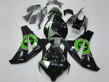 Aftermarket 2008-2011 Gloss Black & Green Honda CBR1000RR Motorcycle Fairings