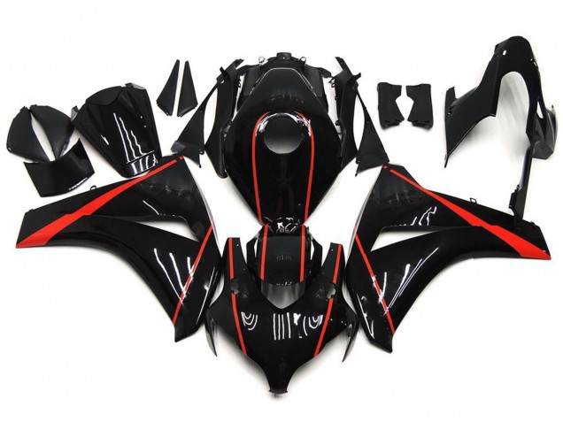 Aftermarket 2008-2011 Gloss Red and Black Honda CBR1000RR Motorcycle Fairings