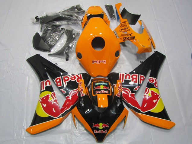 Aftermarket 2008-2011 Orange Red Bull Honda CBR1000RR Motorcycle Fairings