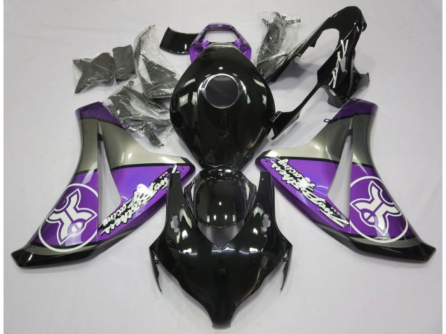 Aftermarket 2008-2011 Purple on Black Custom Honda CBR1000RR Motorcycle Fairings