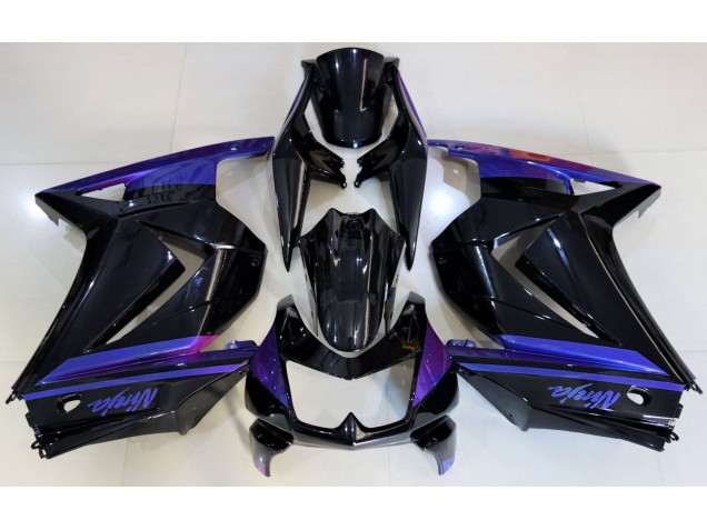 Aftermarket 2008-2013 Gloss Black & Blue Kawasaki Ninja 250 Motorcycle Fairings