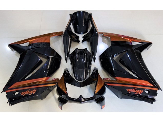 Aftermarket 2008-2013 Gloss Black & Orange Kawasaki Ninja 250 Motorcycle Fairings