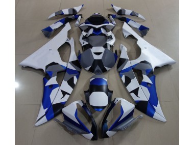 Aftermarket 2008-2016 Blue Snow Camo Yamaha R6 Motorcycle Fairings