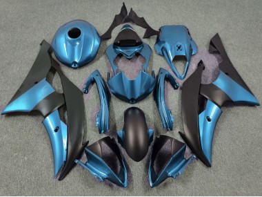 Aftermarket 2008-2016 Electric Blue and Matte Black Yamaha R6 Motorcycle Fairings