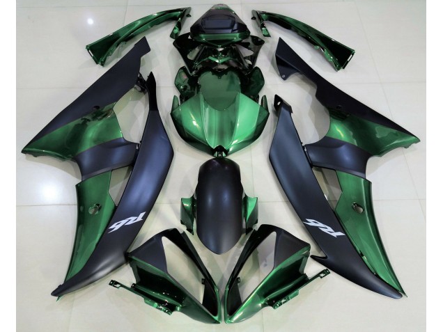 Aftermarket 2008-2016 Forest Green and Matte Black Yamaha R6 Motorcycle Fairings