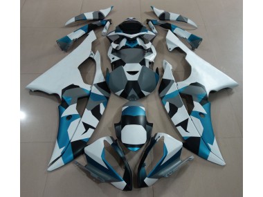 Aftermarket 2008-2016 Glacier Blue Snow Camo Yamaha R6 Motorcycle Fairings