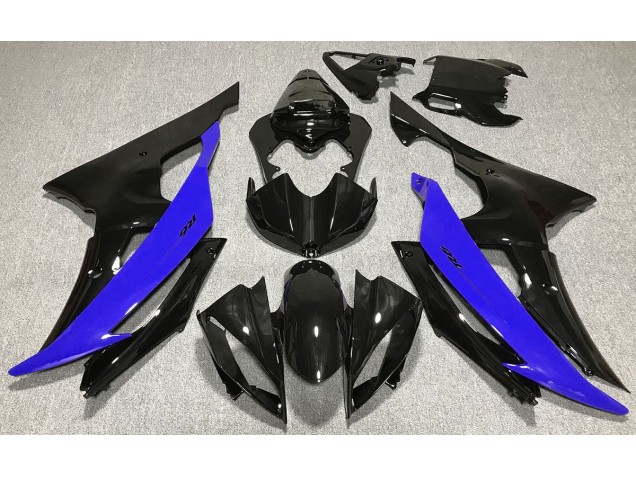 Aftermarket 2008-2016 Gloss Black & Blue Yamaha R6 Motorcycle Fairings