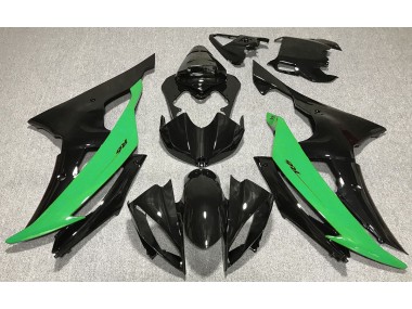 Aftermarket 2008-2016 Gloss Black & Green Yamaha R6 Motorcycle Fairings