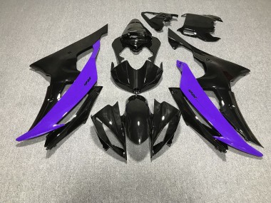 Aftermarket 2008-2016 Gloss Black & Purple Yamaha R6 Motorcycle Fairings