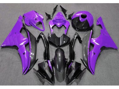 Aftermarket 2008-2016 Gloss Purple and Carbon Yamaha R6 Motorcycle Fairings