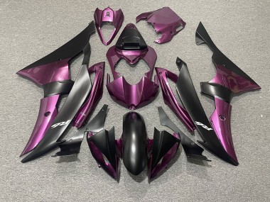 Aftermarket 2008-2016 Light Purple and Matte Black Yamaha R6 Motorcycle Fairings