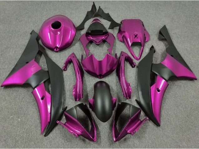 Aftermarket 2008-2016 Pink and Matte Black Yamaha R6 Motorcycle Fairings