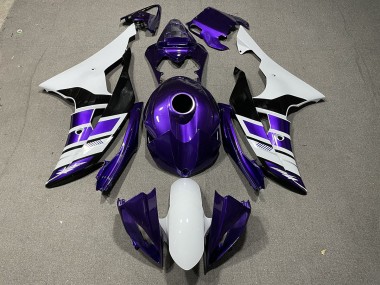 Aftermarket 2008-2016 Purple Black and White OEM Style Yamaha R6 Motorcycle Fairings