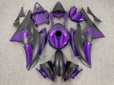 Aftermarket 2008-2016 Purple and Matte Black Yamaha R6 Motorcycle Fairings