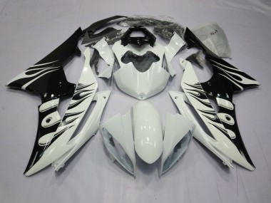 Aftermarket 2008-2016 White Flame Yamaha R6 Motorcycle Fairings