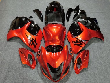 Aftermarket 2008-2019 Candy Orange & Gloss Black Suzuki GSXR 1300 Motorcycle Fairings