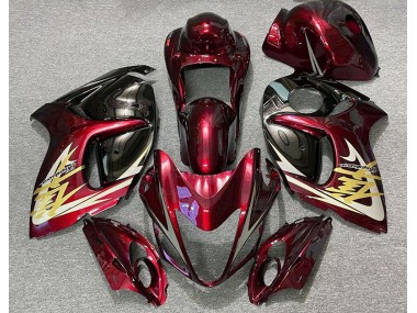 Aftermarket 2008-2019 Deep Red & Gold Suzuki GSXR 1300 Motorcycle Fairings