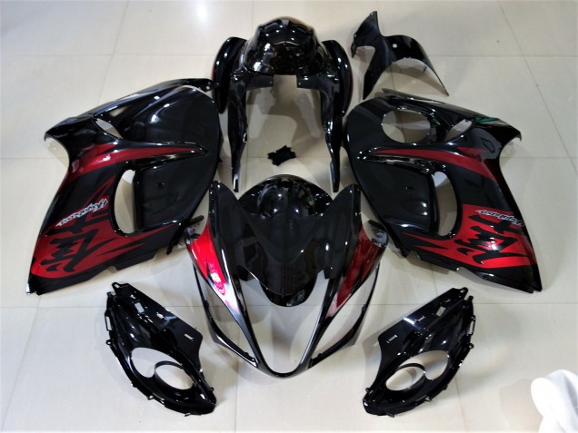 Aftermarket 2008-2019 Gloss Black & Candy Red Suzuki GSXR 1300 Motorcycle Fairings