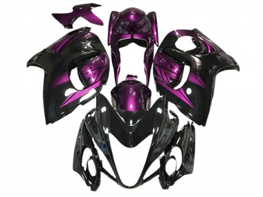 Aftermarket 2008-2019 Gloss Black and Deep Purple Suzuki GSXR 1300 Motorcycle Fairings