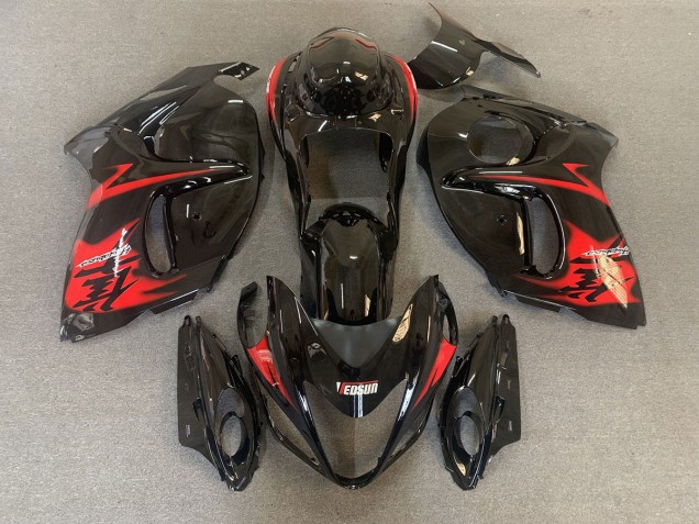 Aftermarket 2008-2019 Gloss Black with Red Suzuki GSXR 1300 Motorcycle Fairings