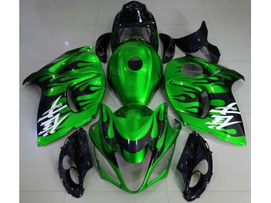 Aftermarket 2008-2019 Gloss Green & Black Suzuki GSXR 1300 Motorcycle Fairings