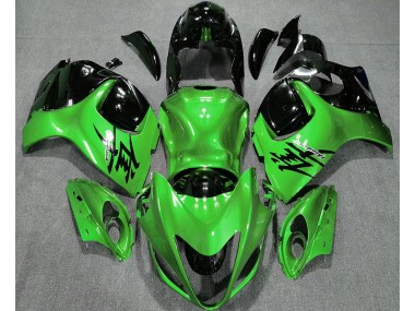 Aftermarket 2008-2019 Gloss Green and Black Suzuki GSXR 1300 Motorcycle Fairings