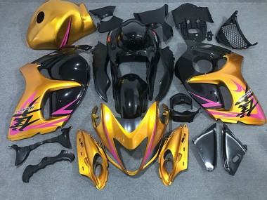 Aftermarket 2008-2019 Shiny Gold with Black Suzuki GSXR 1300 Motorcycle Fairings